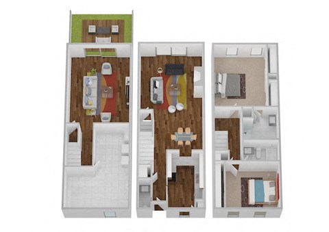 Eaton I & II Floor Plan at Indian Creek Apartments, Cincinnati, OH